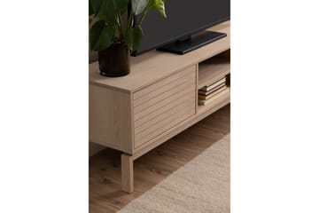 Sakie Gulvstående TV-benk 160 cm med Oppbevaring i Lyst Tre - Lys Beige - Møbler - Mediamøbel & tv møbel - TV-benk & mediabenk