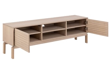 Sakie Gulvstående TV-benk 160 cm med Oppbevaring i Lyst Tre - Lys Beige - Møbler - Mediamøbel & tv møbel - TV-benk & mediabenk