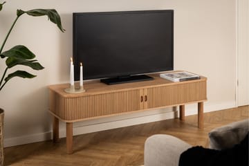 Samay Gulvstående TV-benk 140 cm med Oppbevaring i Eik - Brun - Møbler - Mediamøbel & tv møbel - TV-benk & mediabenk