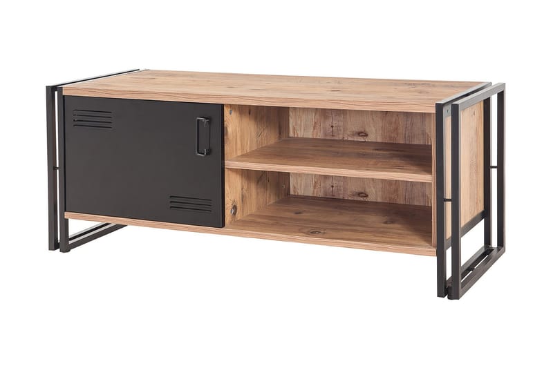Sapphira TV-benk 130 cm - Tre/Svart - Møbler - Mediamøbel & tv møbel - TV-benk & mediabenk
