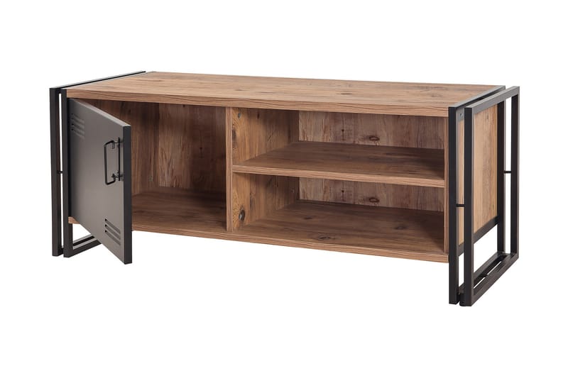 Sapphira TV-benk 130 cm - Tre/Svart - Møbler - Mediamøbel & tv møbel - TV-benk & mediabenk