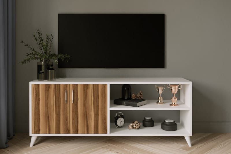 Sarisu Tv-benk 150 cm - Natur/Hvit - Møbler - Mediamøbel & tv møbel - TV-benk & mediabenk