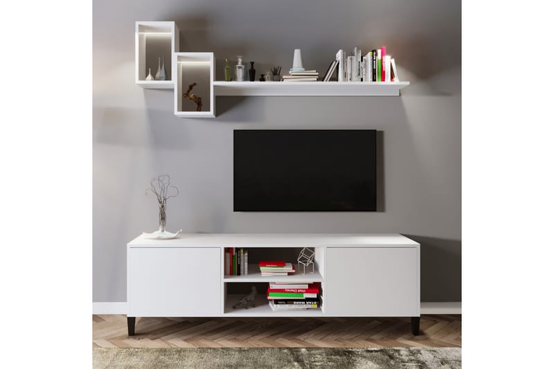 Sarisu TV-benk 180 cm - Hvit - Møbler - Mediamøbel & tv møbel - TV-benk & mediabenk