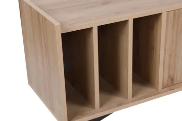 Schmida Gulvstående TV-benk 150 cm med Oppbevaring i Lyst Tre - Lysebrun - Møbler - Mediamøbel & tv møbel - TV-benk & mediabenk
