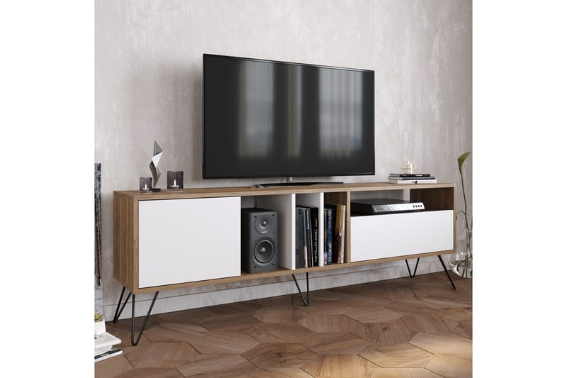 Schwefel TV-Benk 180 cm - Valnøtt|Svart|Hvit - TV-benk & mediabenk