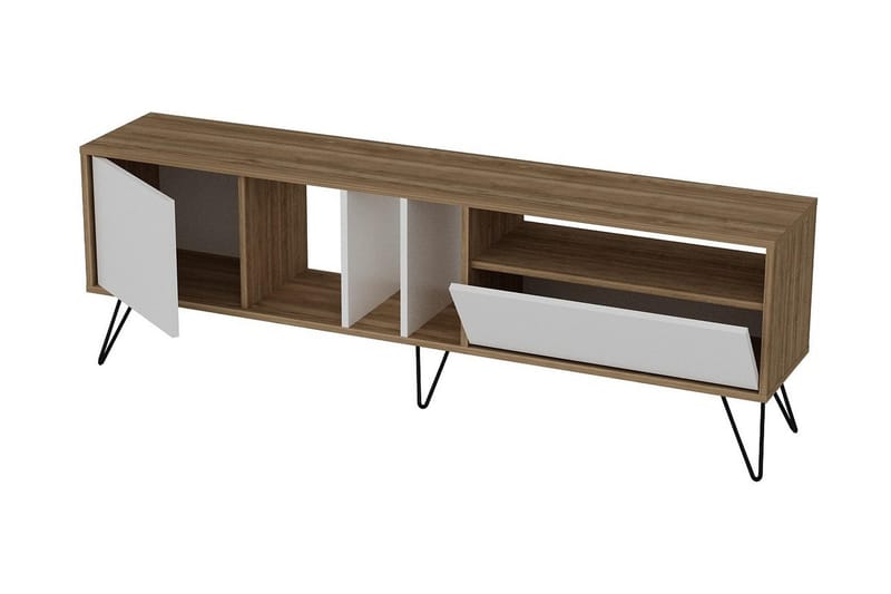 Schwefel TV-Benk 180 cm - Valnøtt|Svart|Hvit - Møbler - Mediamøbel & tv møbel - TV-benk & mediabenk
