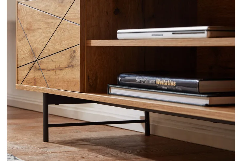 Seddik Tv-benk 45x160 cm Rektangulær - Brun - Møbler - Mediamøbel & tv møbel - TV-benk & mediabenk