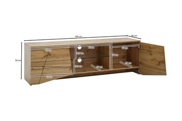 Seddik Tv-Benk 50x160 cm Rektangulær - Brun - Møbler - Mediamøbel & tv møbel - TV-benk & mediabenk