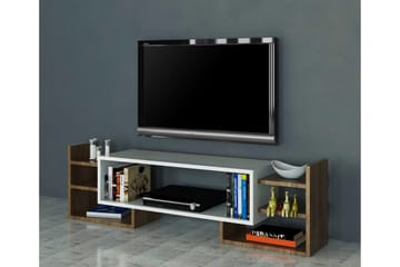 Semour TV-benk 90 cm - Hvit/Valnøtt - Møbler - Mediamøbel & tv møbel - TV-benk & mediabenk