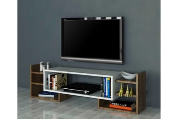 Semour TV-benk 90 cm - Hvit/Valnøtt - Møbler - Mediamøbel & tv møbel - TV-benk & mediabenk