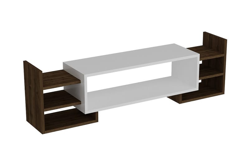 Semour TV-benk 90 cm - Hvit/Valnøtt - Møbler - Mediamøbel & tv møbel - TV-benk & mediabenk