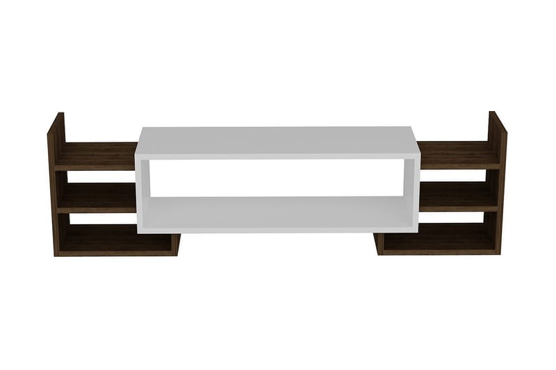 Semour TV-benk 90 cm - Hvit/Valnøtt - Møbler - Mediamøbel & tv møbel - TV-benk & mediabenk