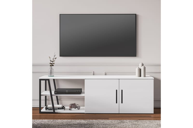Sidibel Tv-benk 150 cm - Hvit - TV-benk & mediabenk