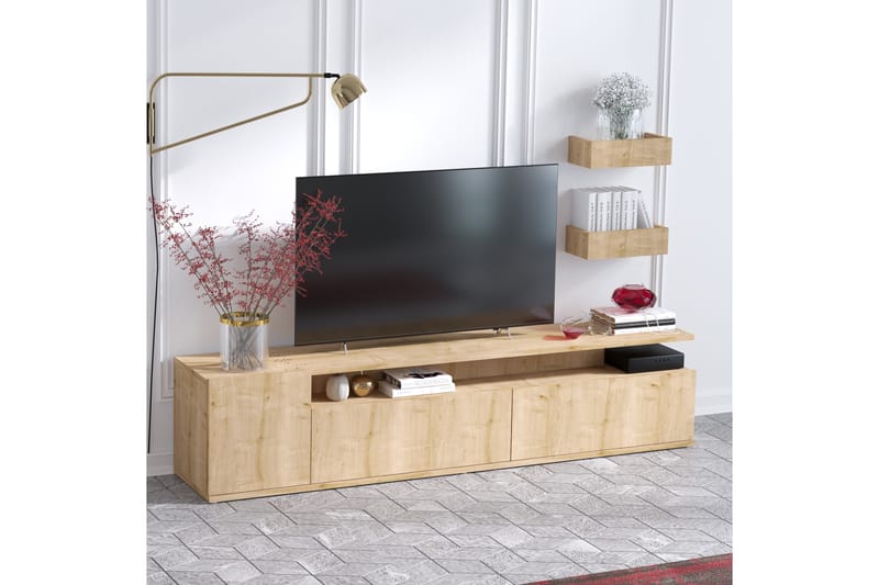 Sinox Tv-benk 180 cm - Natur/Hvit - TV-benk & mediabenk