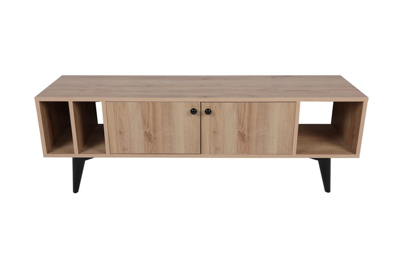 Sisli TV-benk 150 cm - Natur / Svart - Møbler - Mediamøbel & tv møbel - TV-benk & mediabenk