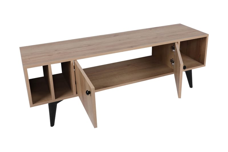 Sisli TV-benk 150 cm - Natur / Svart - Møbler - Mediamøbel & tv møbel - TV-benk & mediabenk
