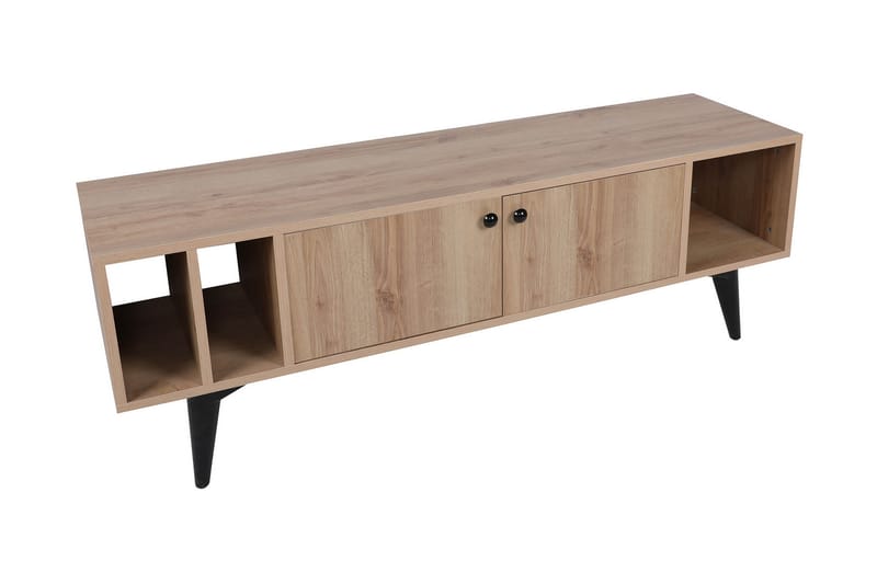 Sisli TV-benk 150 cm - Natur / Svart - Møbler - Mediamøbel & tv møbel - TV-benk & mediabenk