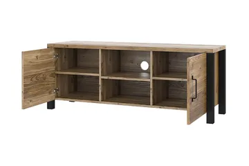 Skarebol TV-benk 147 cm - Svart/Tre/Natur - Møbler - Mediamøbel & tv møbel - TV-benk & mediabenk