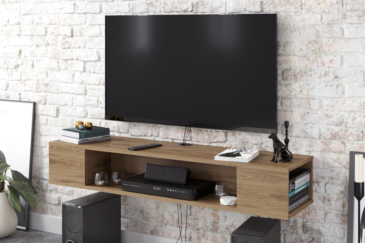 Skuteryd TV-benk 135 cm - Brun - Møbler - Mediamøbel & tv møbel - TV-benk & mediabenk