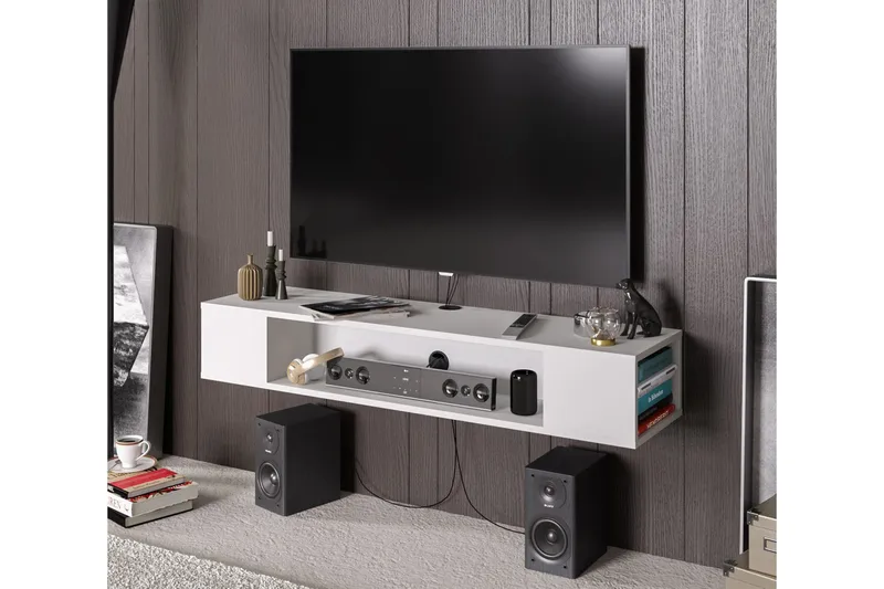 Skuteryd TV-benk 135 cm - Hvit - Møbler - Mediamøbel & tv møbel - TV-benk & mediabenk