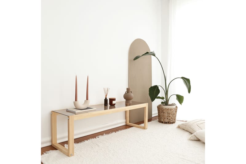 Sqandie TV-benk 130 cm - Natur - Møbler - Mediamøbel & tv møbel - TV-benk & mediabenk