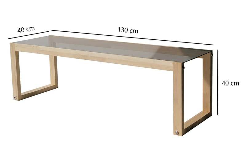 Sqandie TV-benk 130 cm - Natur - Møbler - Mediamøbel & tv møbel - TV-benk & mediabenk