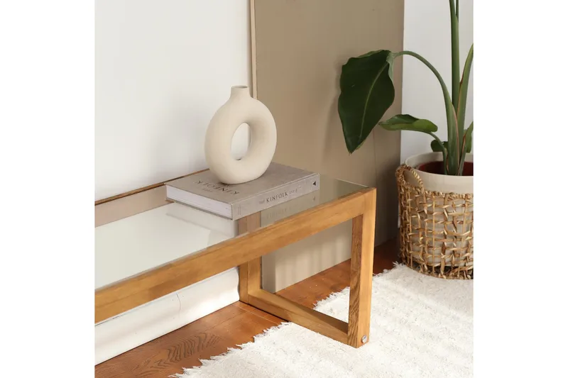 Sqandie Tv-benk 130 cm - Natur - Møbler - Mediamøbel & tv møbel - TV-benk & mediabenk