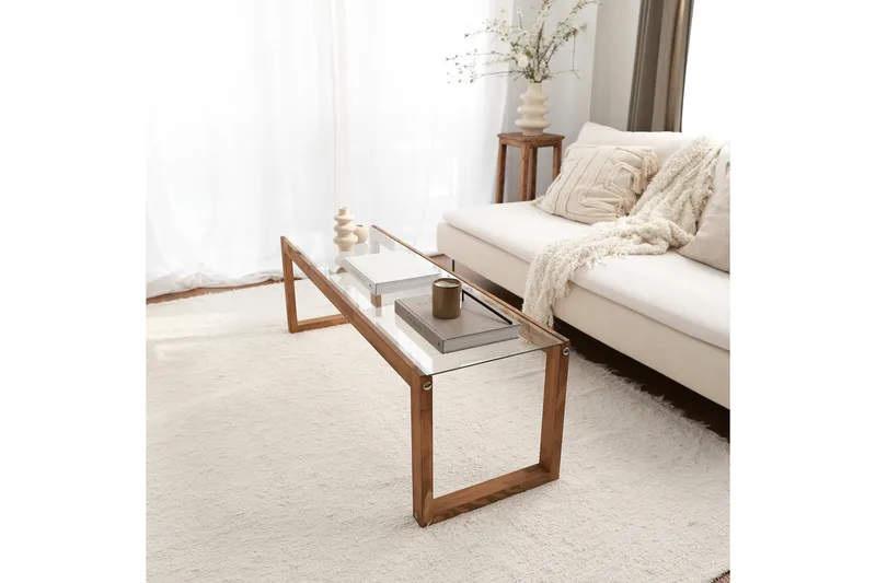 Sqandie Tv-benk 130 cm - Natur - Møbler - Mediamøbel & tv møbel - TV-benk & mediabenk