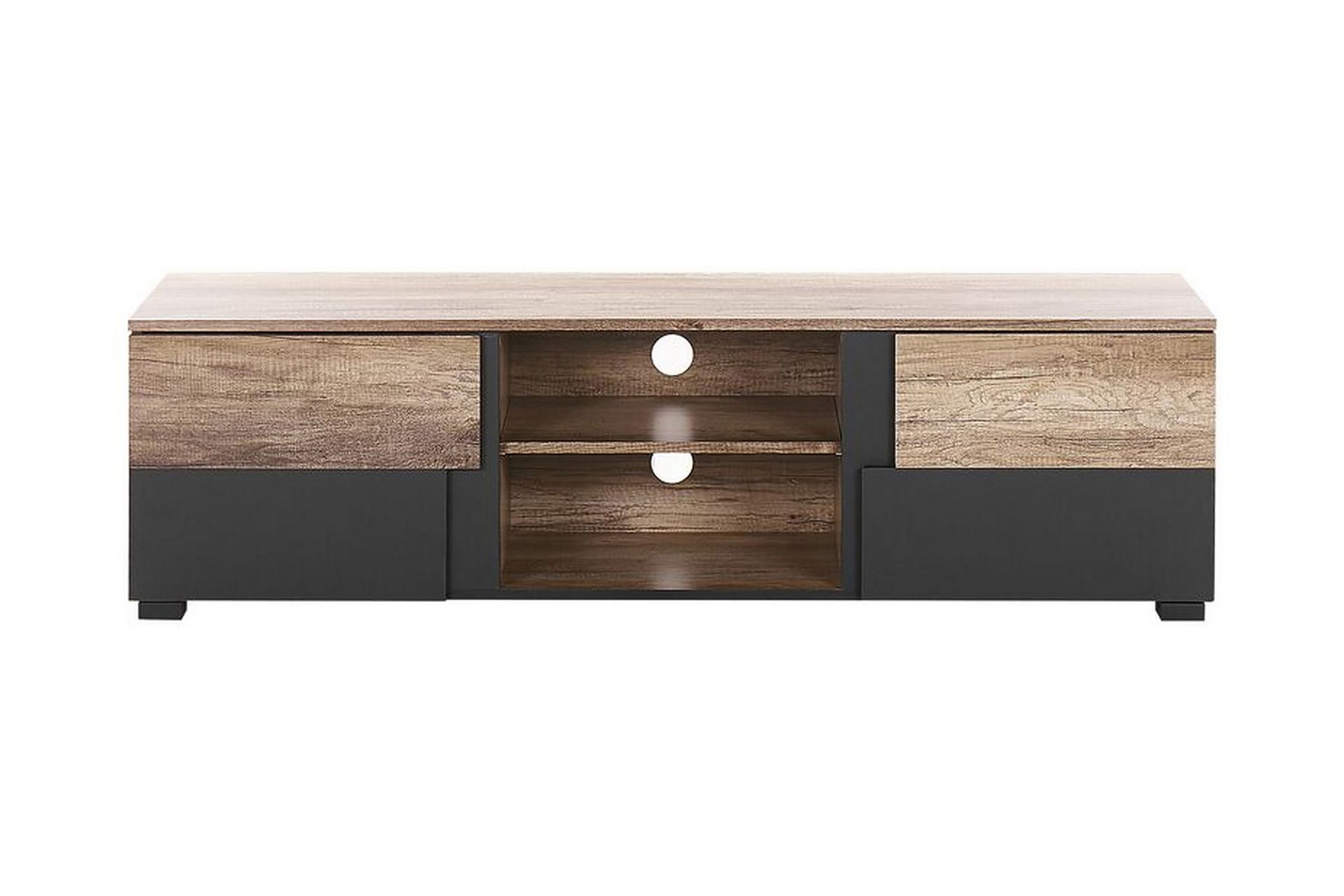 Sterlingen TV-benk 148x40 cm - Lyst Tre/Svart - Møbler - Mediamøbel & tv møbel - TV-benk & mediabenk