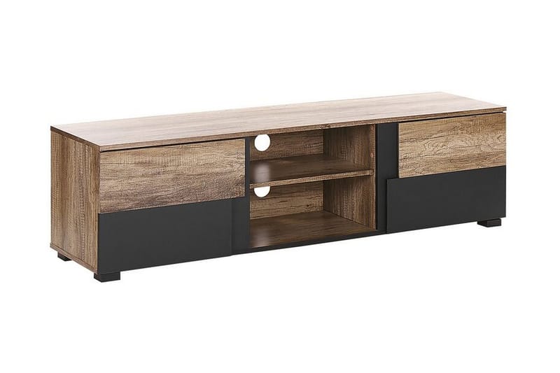 Sterlingen TV-benk 148x40 cm - Lyst Tre/Svart - Møbler - Mediamøbel & tv møbel - TV-benk & mediabenk