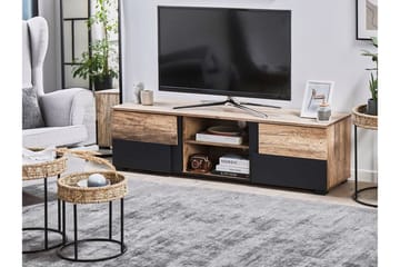 Sterlingen TV-benk 148x40 cm - Lyst Tre/Svart - Møbler - Mediamøbel & tv møbel - TV-benk & mediabenk