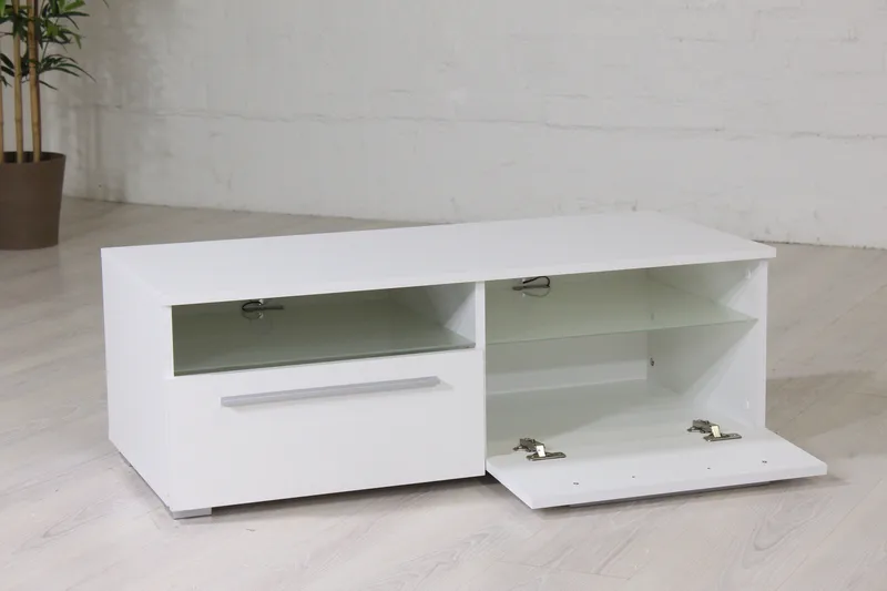 Stockend TV-Benk 100 cm - Hvit - Møbler - Mediamøbel & tv møbel - TV-benk & mediabenk