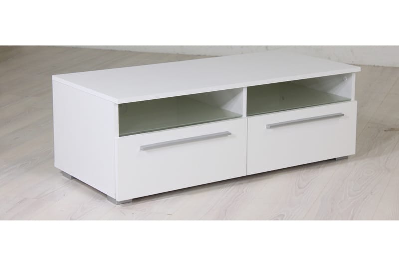 Stockend TV-Benk 100 cm, Hvit