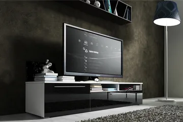 Stockend TV-Benk 150 cm - Svart - Møbler - Mediamøbel & tv møbel - TV-benk & mediabenk