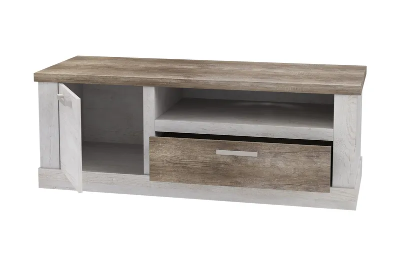 Talebi TV-benk 140 cm - Brun/Hvit - Møbler - Mediamøbel & tv møbel - TV-benk & mediabenk