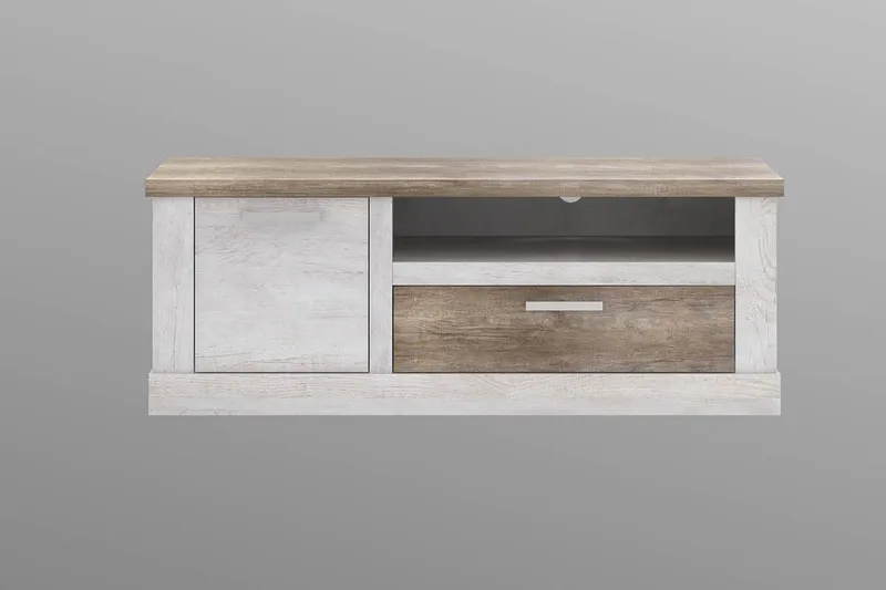 Talebi TV-benk 140 cm - Brun/Hvit - Møbler - Mediamøbel & tv møbel - TV-benk & mediabenk