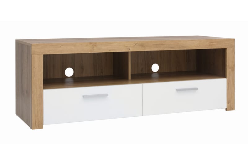 Tarka TV-benk 135 cm - Tre/natur|Hvit - Møbler - Mediamøbel & tv møbel - TV-benk & mediabenk