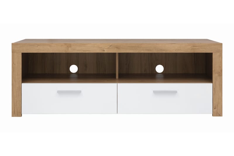 Tarka TV-benk 135 cm - Tre/natur|Hvit - Møbler - Mediamøbel & tv møbel - TV-benk & mediabenk