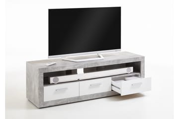 Tekiyah TV-Benk 152 cm - Hvit/Grå - Møbler - Mediamøbel & tv møbel - TV-benk & mediabenk