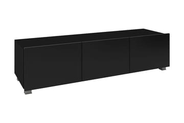 Tessan Gulvstående TV-benk 150 cm med Oppbevaring i Malt Tre - Svart - Møbler - Mediamøbel & tv møbel - TV-benk & mediabenk