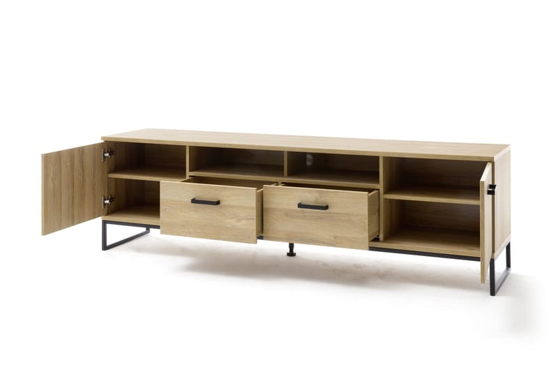 Toledo TV-benk 201 cm - Tre/Natur - Møbler - Mediamøbel & tv møbel - TV-benk & mediabenk