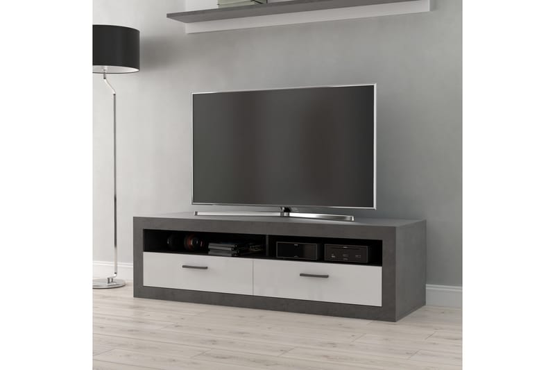 Tolovgrad Tv-benk 153 cm - Grå/Hvit - Møbler - Mediamøbel & tv møbel - TV-benk & mediabenk