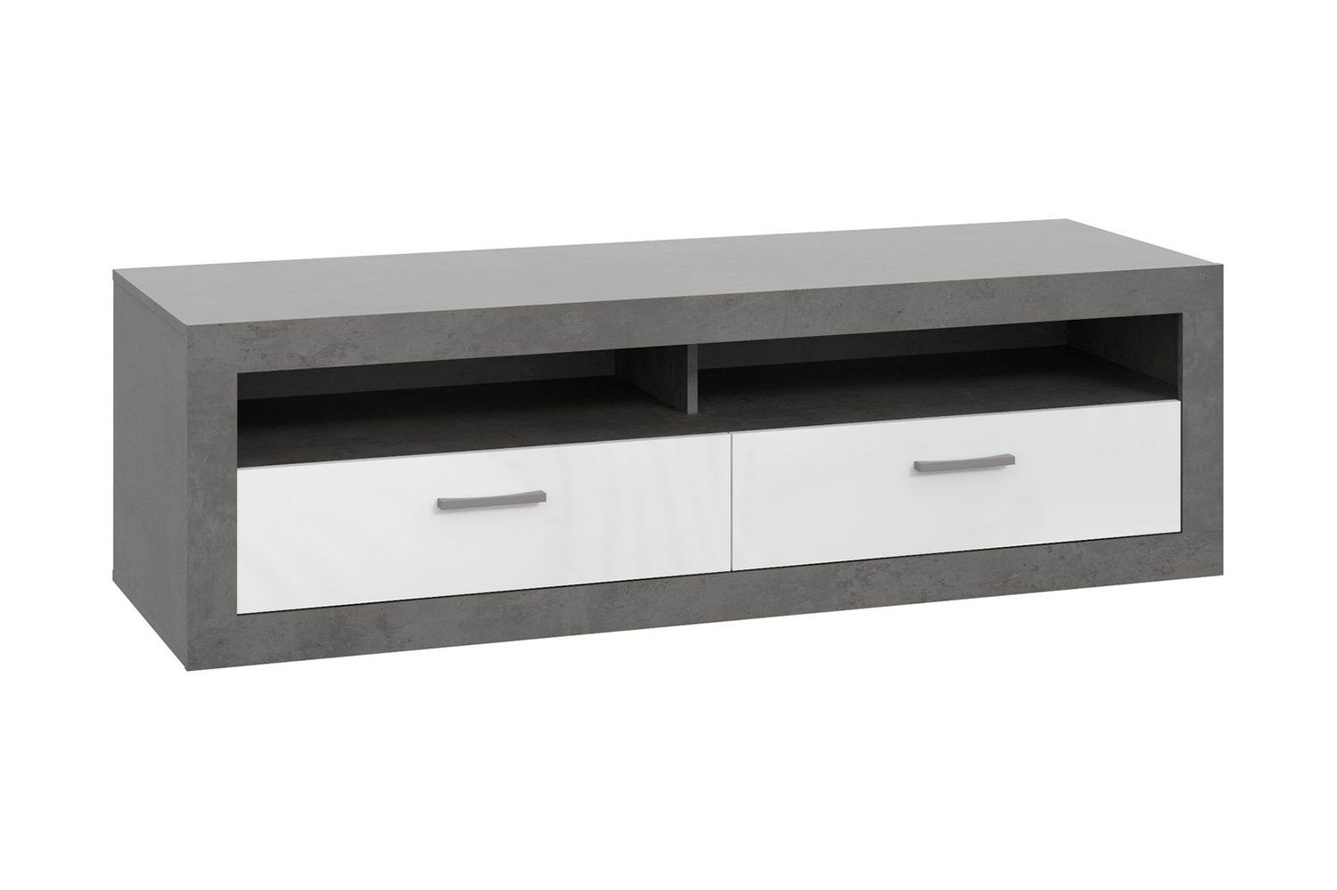 Tolovgrad Tv-benk 153 cm - Grå/Hvit
