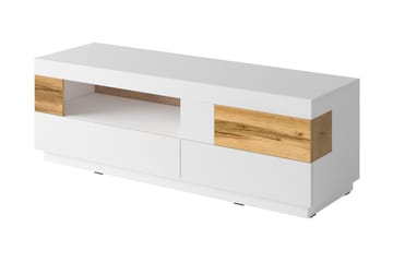 Tomeka TV-benk 160 cm - Hvit/Tre - Møbler - Mediamøbel & tv møbel - TV-benk & mediabenk