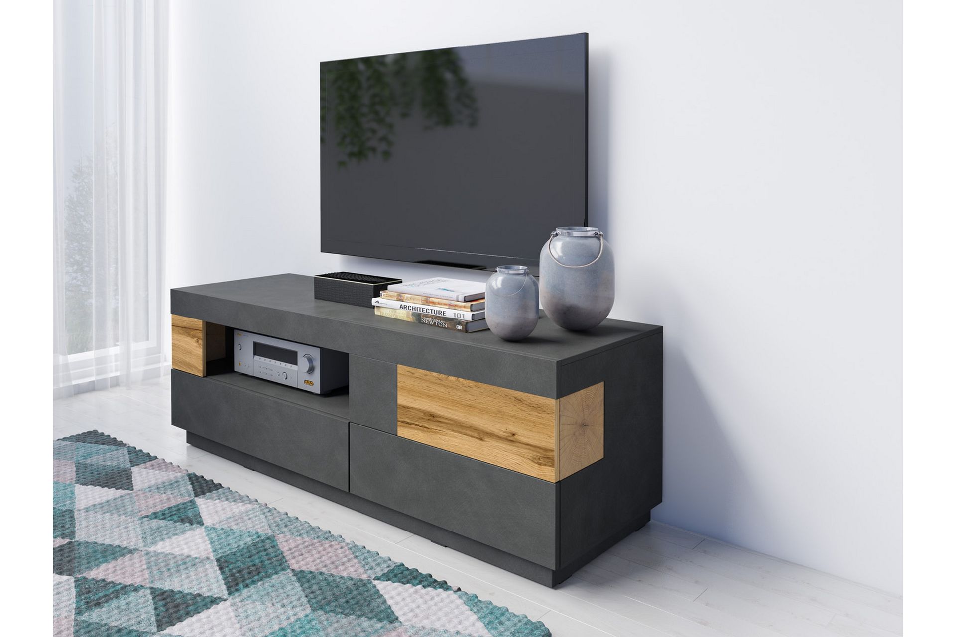 Tomeka TV-benk 160 cm - Tre - Møbler - Mediamøbel & tv møbel - TV-benk & mediabenk