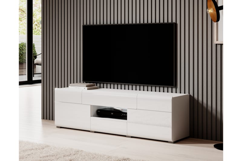 Toreno TV-benk 159 cm - Hvit - TV-benk & mediabenk