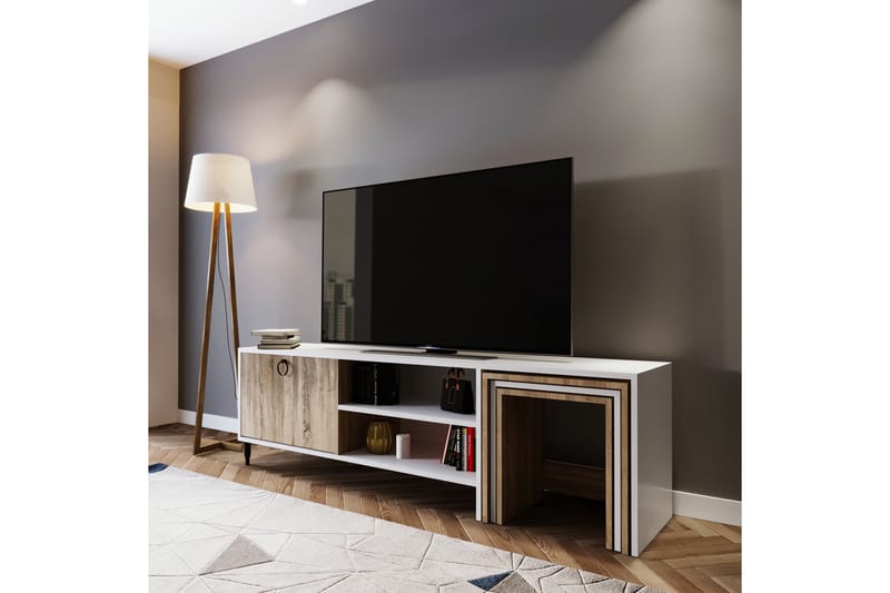 Tutana Tv-benk 180 cm - Hvit - Møbler - Mediamøbel & tv møbel - TV-benk & mediabenk