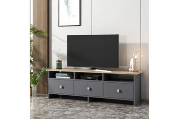 Tv bänk 150 cm Antracit/Ek - Antrasitt/Natur - Møbler - Mediamøbel & tv møbel - TV-benk & mediabenk