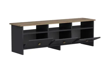 Tv bänk 150 cm Antracit/Ek - Antrasitt/Natur - Møbler - Mediamøbel & tv møbel - TV-benk & mediabenk