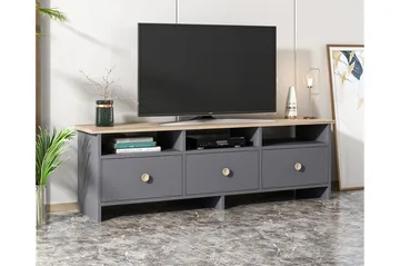 Tv bänk 150 cm Antracit/Ek - Antrasitt/Natur - Møbler - Mediamøbel & tv møbel - TV-benk & mediabenk